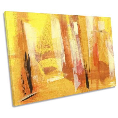 Orange Abstract Simple Design - Wrapped Canvas Print