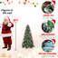 Arbre de Noël de 4 pi avec 747 pointes, baies rouges décorées et pin naturel, branches enneigées en PE +, conception à charnières à installation rapide et facile, support en métal fiable et givré Pe +