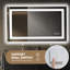 Miroir de salle de bain 24 po x 36 po à DEL sans cadre, miroir intelligent