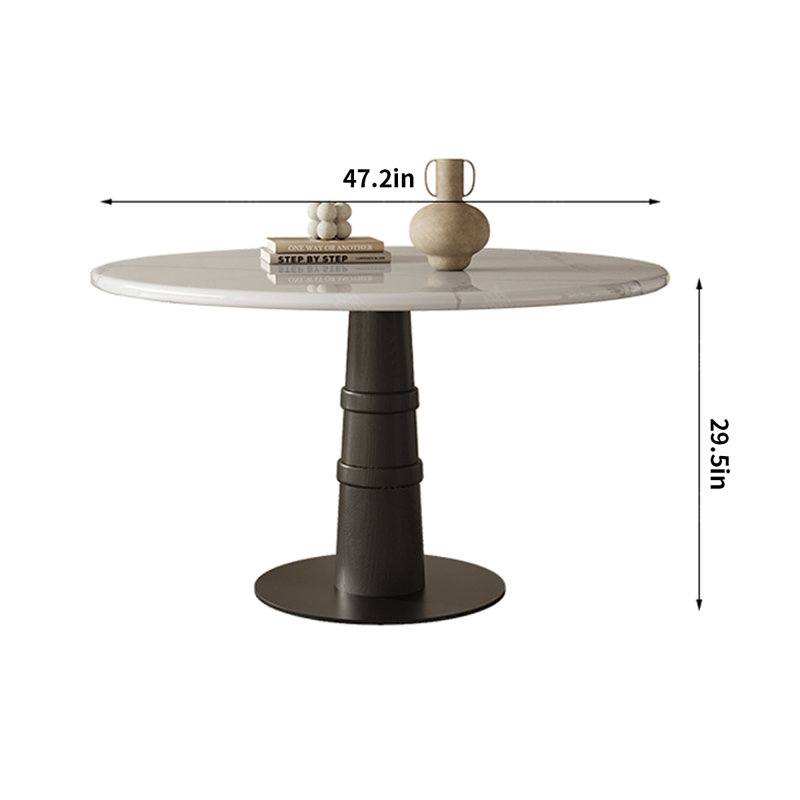 Table de salle à manger Chic, H 29,5 po x L 47,2 po x l 47,2 po