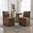 Set of 2 Swivel Upholstered Dining Chairs with Wheels, Hidden Storage, and Modern Design-355788370
