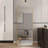 The 4st generation of floor mounted full length mirrors. Aluminum alloy metal frame arched wall mirror, bathroom makeup mirror, bedroom porch, clothing store.Gold Frame.64.9 "* 23.2"