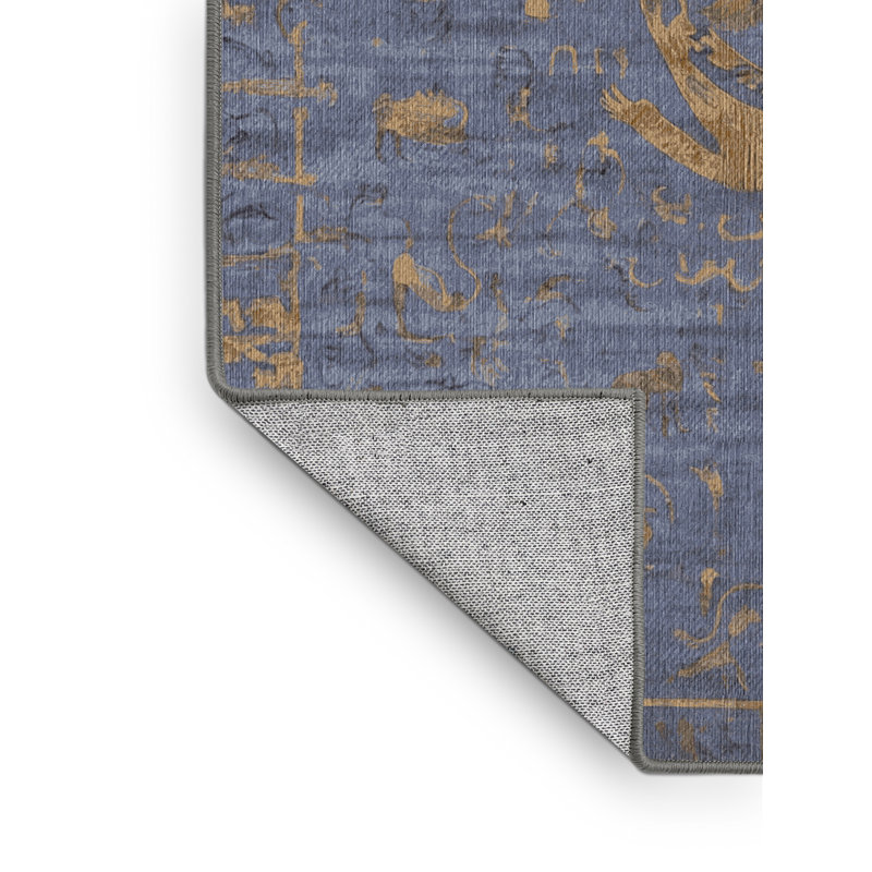 Machine Washable Gray Area Rug, Runner 2' x 4'