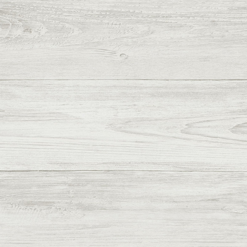 Rouleau de papier peint en faux bois 33 pi x 20,5 po Seaside Living, Blanc gris