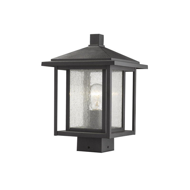 Iwan Seeded Lantern Head, 15" H x 11" W x 11" D, Black