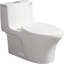 Toilette une pièce, 1,1 / 1,60 GPF écoénergétique, à double chasse allongée, à fixation au sol, hauteur de confort, toilette conforme ADA avec siège à fermeture douce inclus