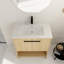 Meuble-lavabo moderne 30 po avec lavabo en céramique et rangement à fermeture en douceur-466554321
