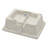 19.5"x14" White Ceramic Rectangular Undermount Bathroom Sink with Overflow