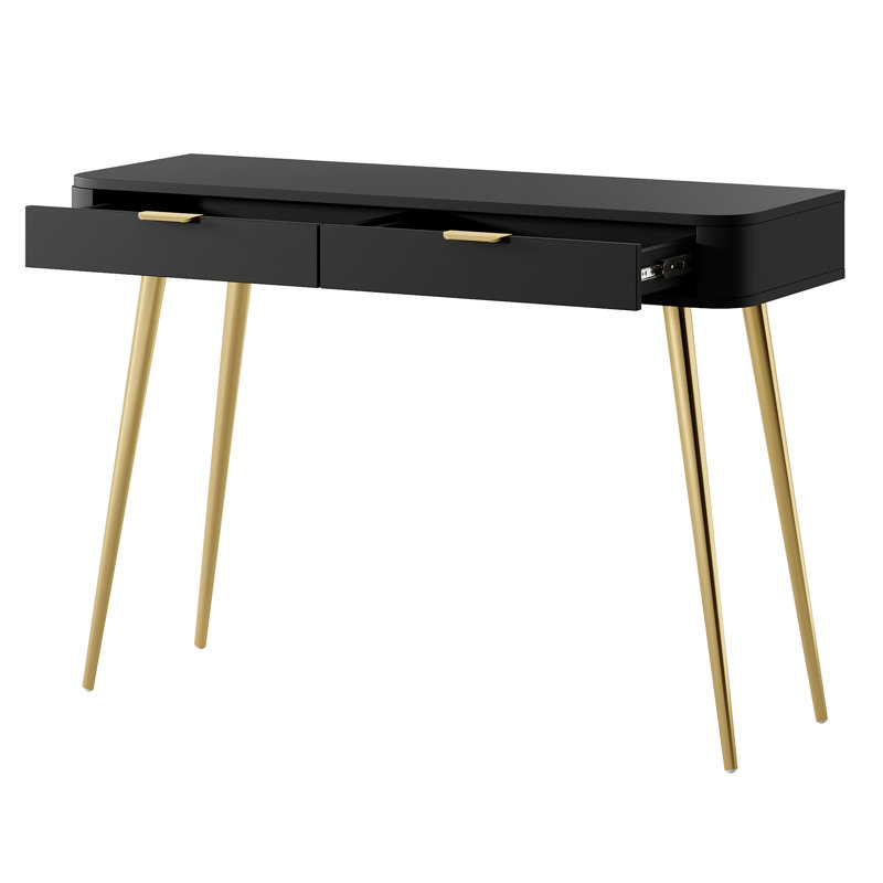 Asyana Dressing Table, Black/Gold