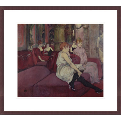 «In the Salon at the Rue des Moulins» par Henri de Toulouse-Lautrec, impression giclée encadrée