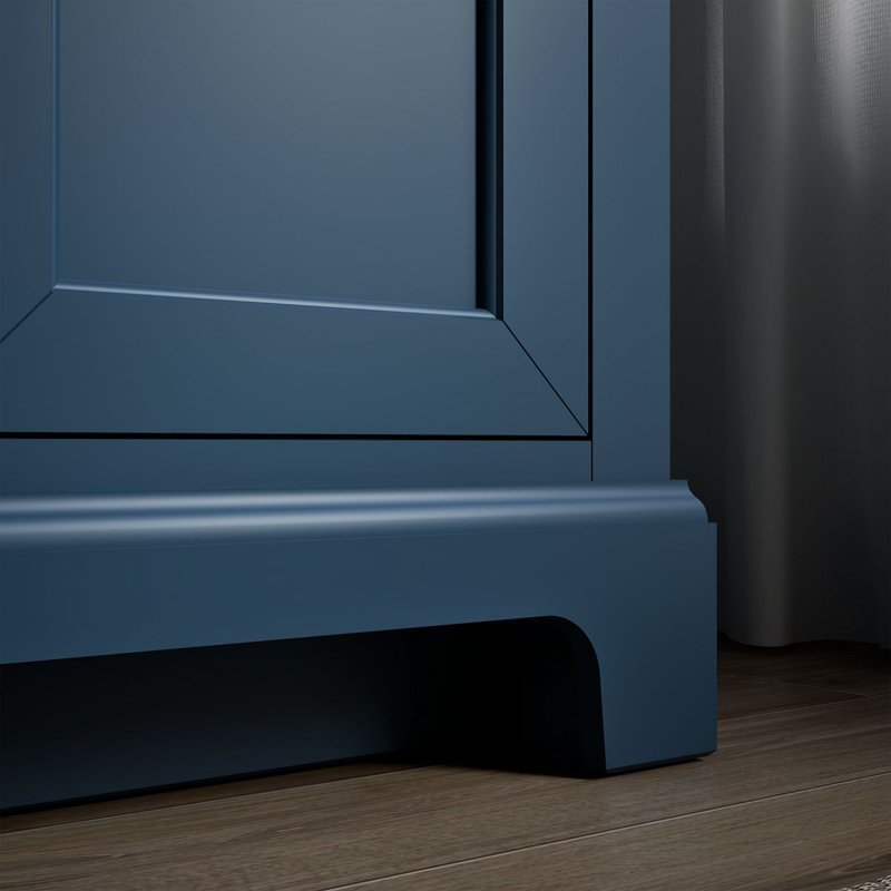 Charlemont 30 In. Bathroom Vanity Cabinet With Sink And Quartz Top, Tidal Blue, Brushed Brass, 30"