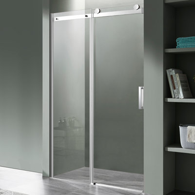 Rhodes 60" W x 76" H Single Sliding Frameless Shower Door