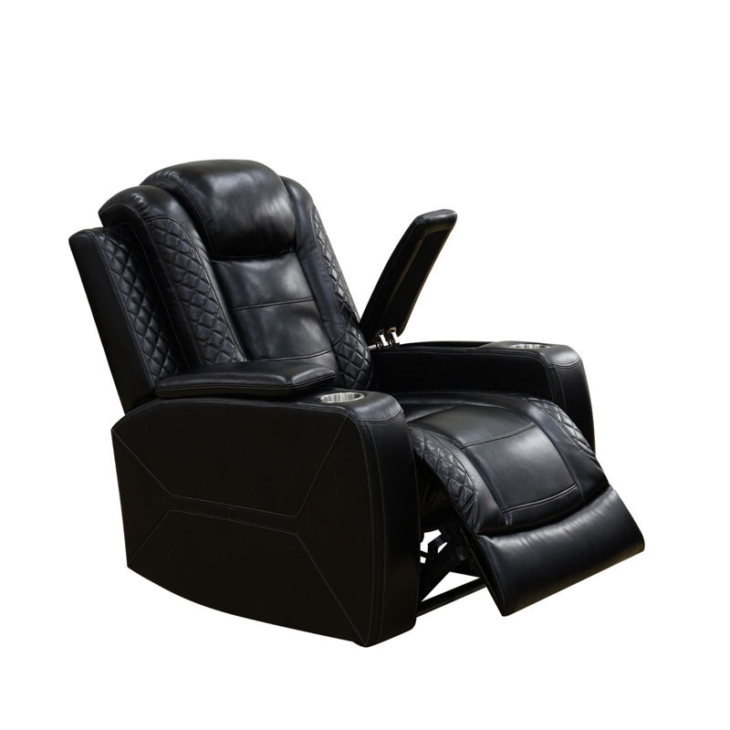 Fauteuil inclinable électrique de 36,6 po de largeur avec porte-gobelet Kiari