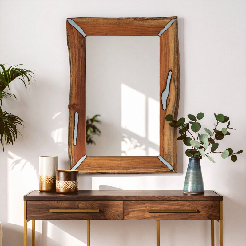 Cairns Solid Wood Flat Wall Mirror