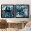 Topaz Dream I - Ensemble de 2 peintures sur toiles encadrées-658071553-658071559