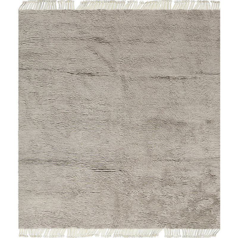 Tapis gris de haute qualité noué à la main