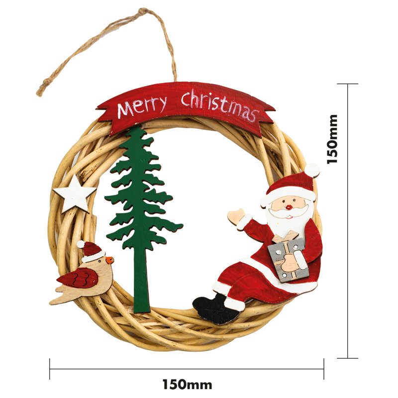 Herington Faux Wood 15cm Wreath