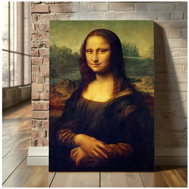 Mona Lisa par Leonardo da Vinci, taille: 16 x 24 x 1,5, impression sur toile, estampe numérique, art mural pour la décoration intérieure