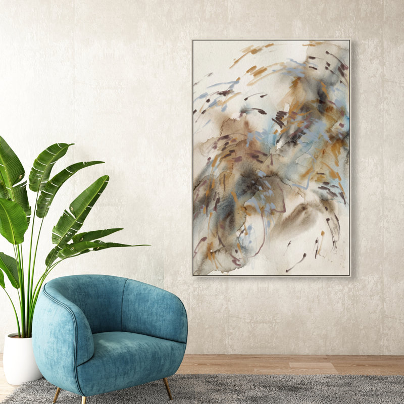 Mindfulness Print by Oliver Gal, 46"H x 31"W, Silver Floater Frame
