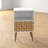 Liberty 18" W Mid-Century Modern 1-Drawer Nightstand in Natural and White-2123305841
