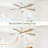 52 Inch Modern Led Ceiling Fan With 3 Color Dimmable 5 ABS Blades Remote Control Reversible DC Motor White For Bedroom-627596557-627596558