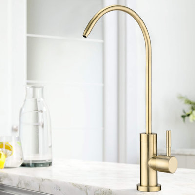 Stainless Steel Kitchen Drinking Faucet - 360 Swivel, No Rust, High Spout, Excellent Seal, Corrosion Water Tap For Metal, , Rotation, Flow, Simple Design