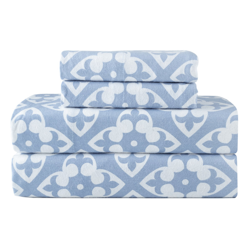 Pointehaven 180 GSM Brushed Cotton Flannel Deep Pocket Sheet Set Twin XL, Twin XL, Maroc