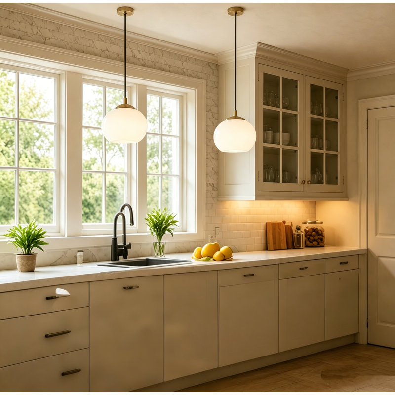 Breeana 1-Light Dimmable Single Pendant 