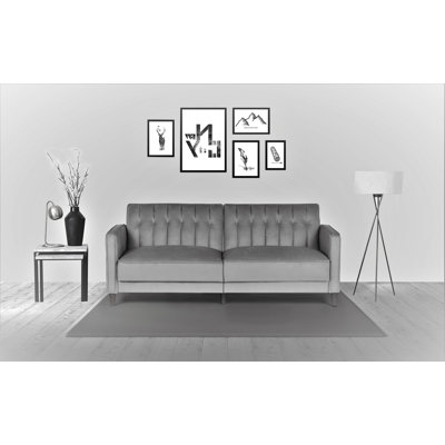 Grattan 81.1" Velvet Square Arm Sleeper