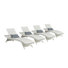 Chaise longue d'extérieur pliable inclinable Salcombe (ensemble de 4)