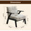 Chaise d'appoint moderne, fauteuil de lecture rembourré