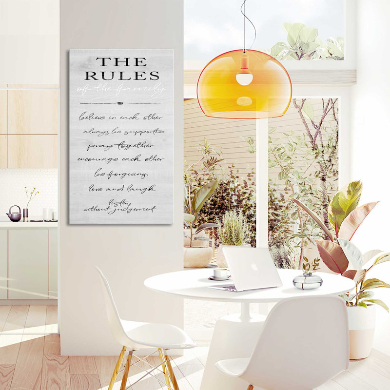 «Family Rules» par Anna Quach - impression, Toile tendue, H 60 po x l 36 po x P 1,5 po