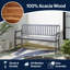 Banc de jardin intérieur / extérieur à lattes en bois d'acacia 59 po Laurel-87691029