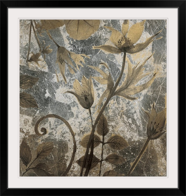 « i » par liz jardine, reproduction d’art Underwater Botanicals, H 16 po x l 16 po x P 1,25 po, Toile