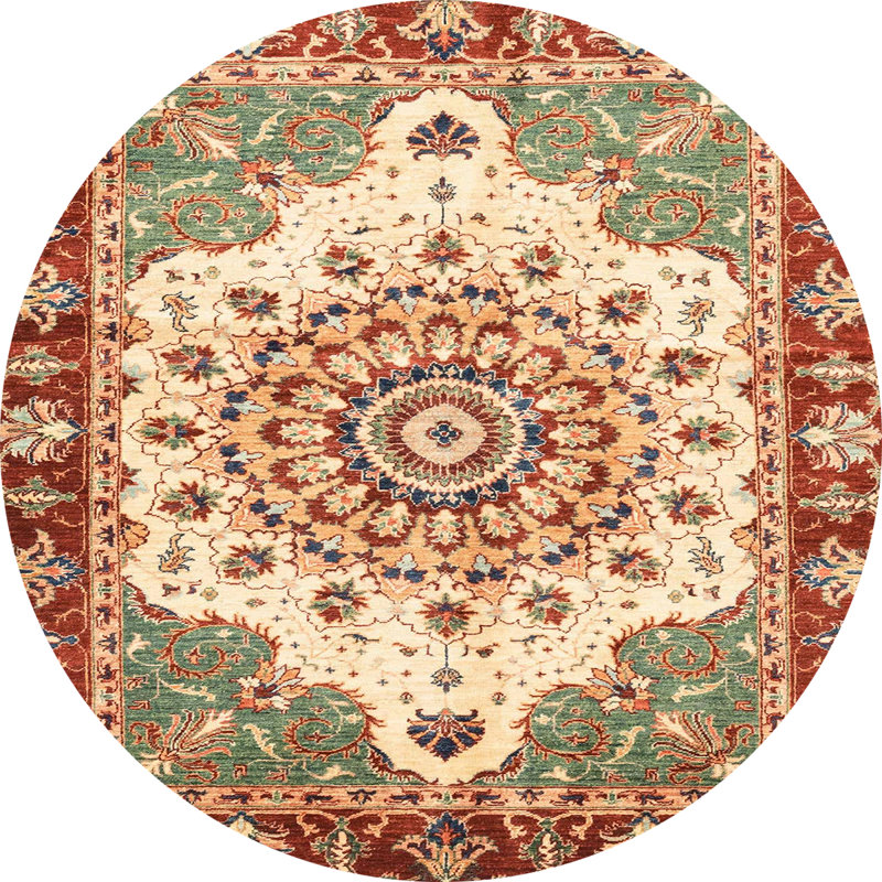 Abstract Indoor Rug, Round 3'