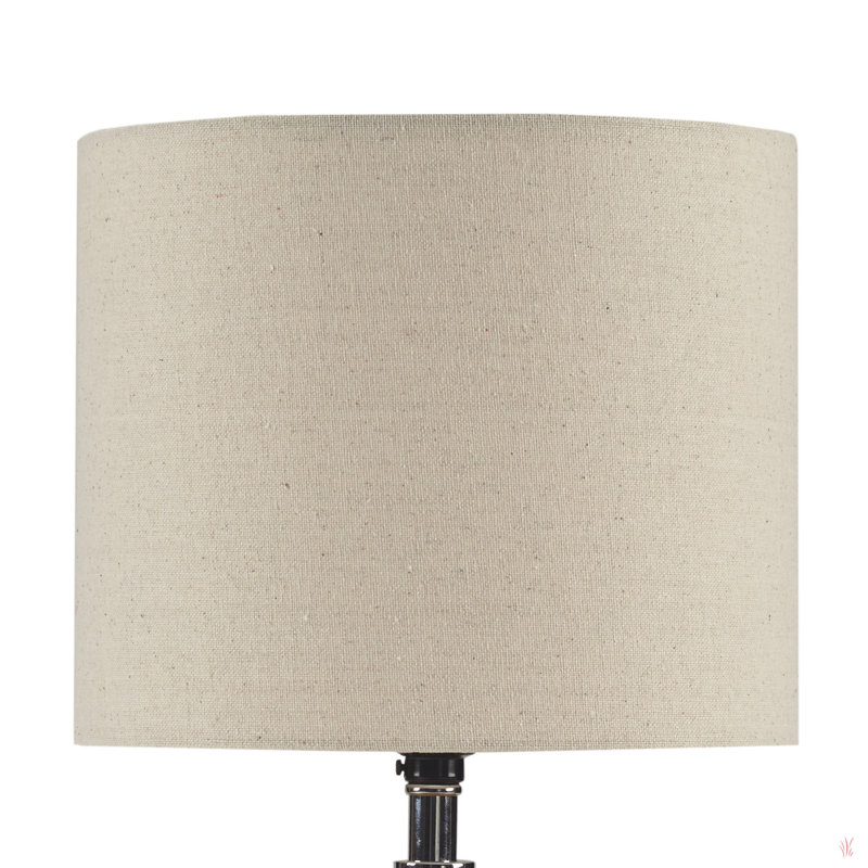 Lampe de table en céramique texturée, Blanc / Brun, Beige