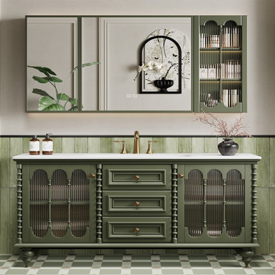 French vintage style bathroom cabinet