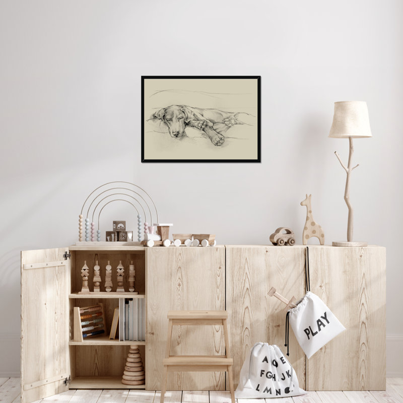 Dog Days II by Ethan Harper - Print, Black Framed Paper Print, 34cm H x 50cm W