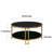 Glam Black Gold Stone Coffee Table