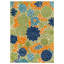 Tapis intérieur / extérieur floral / beige / bleu marine / bleu intérieur / extérieur-1435971254-1435367777