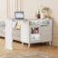 Buffet polyvalent en forme de L avec rangement abondant et attrait élégant