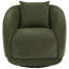 Fauteuil d'appoint pivotant rembourré avec base en chenille confortable et rotative