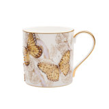 Butterfly Jeweled Bone China Coffee Mug