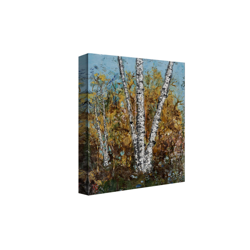 «Burnish Birch», art mural sur toile, Toile tendue, H 16 po x l 12 po