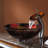 Copper Glass Circular Vessel Bathroom Sink with Faucet-9112502