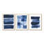 Indigo Horizon II - ensemble de 3 reproductions sur toile abstraites encadrées-129075924-129075923