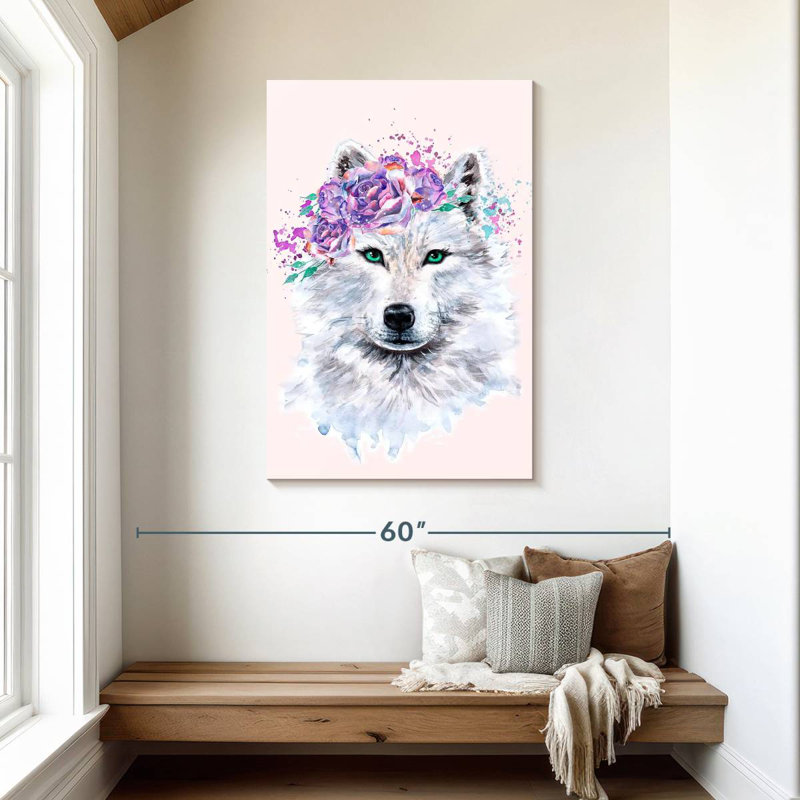 Loup floral Brampt, H 45 po x l 30 po