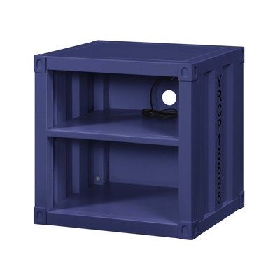Cargo Blue Finish Nightstand W/USB