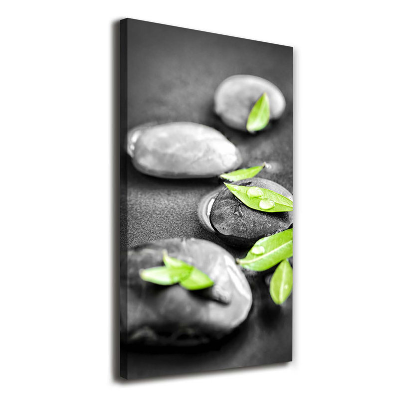 Leaves of Zen Stones - Wrapped Canvas