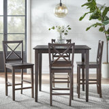 Skiatook 4 - Person Solid Wood Solid Wood Top Four Leg Dining Set